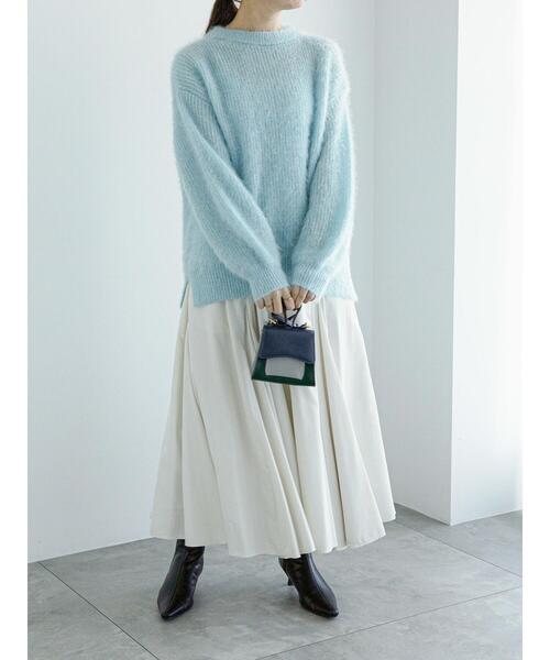 Te chichi（テチチ）の「エアリーシャギー畦ニットプルオーバー（ニット/セーター・レディース・オフホワイト/ピンク/ブルー/グレー・F）」の9枚目の写真