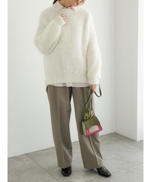 Te chichi（テチチ）の「エアリーシャギー畦ニットプルオーバー（ニット/セーター・レディース・オフホワイト/ピンク/ブルー/グレー・F）」の11枚目の写真