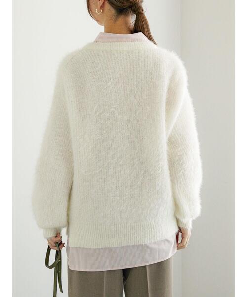 Te chichi（テチチ）の「エアリーシャギー畦ニットプルオーバー（ニット/セーター・レディース・オフホワイト/ピンク/ブルー/グレー・F）」の14枚目の写真