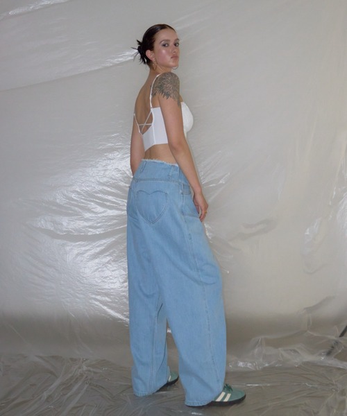 WONEM（ウォンエム）の「ハートポケットステッチワイドジーンズ