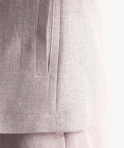 HIDEAWAYS NICOLE(ハイダウェイニコル)の「メランジウーステッド7分袖ジャケット(カバーオール・メンズ・チャコールグレー/ライトグレー/サックスブルー/ピンク・MEDIUM/LARGE/X-LARGE)」の13枚目の写真