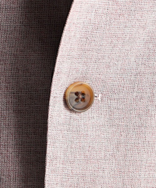 HIDEAWAYS NICOLE(ハイダウェイニコル)の「メランジウーステッド7分袖ジャケット(カバーオール・メンズ・チャコールグレー/ライトグレー/サックスブルー/ピンク・MEDIUM/LARGE/X-LARGE)」の15枚目の写真