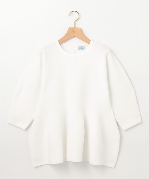 組曲（クミキョク）の「【WEB限定】スポンディッシュペプラム ニット（ニット/セーター・レディース・サックスブルー系/ネイビー系/アイボリー系・2/3）」の21枚目の写真