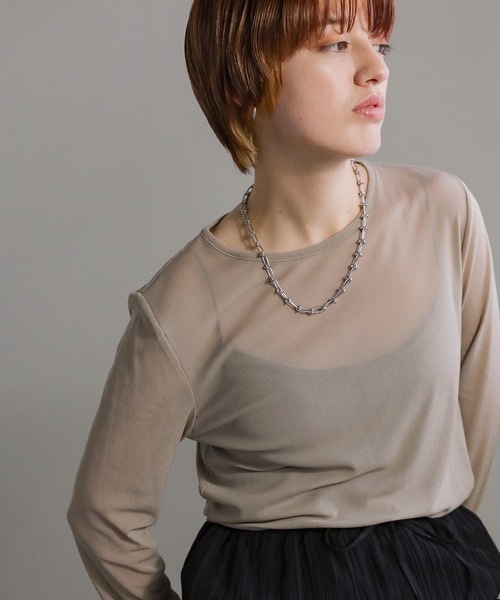 select MOCA（セレクトモカ）の「サークルゲージリングネックレス（ネックレス・レディース・シルバー/ゴールド・FREE）」の7枚目の写真