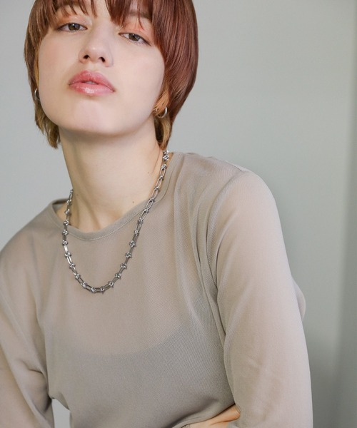 select MOCA（セレクトモカ）の「サークルゲージリングネックレス（ネックレス・レディース・シルバー/ゴールド・FREE）」の15枚目の写真