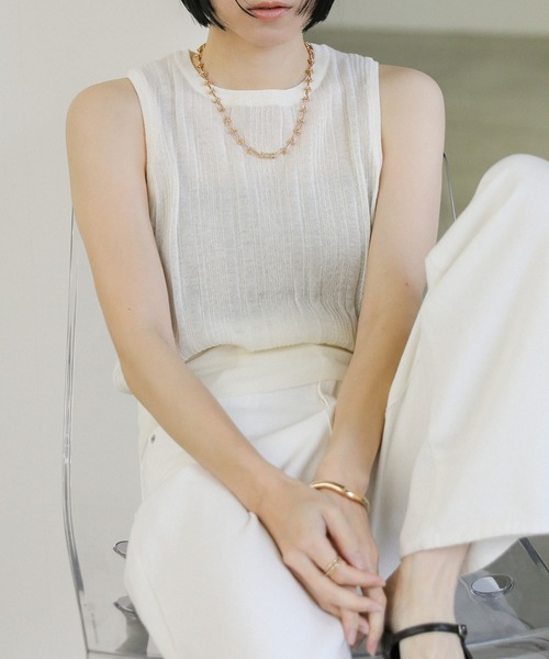 select MOCA（セレクトモカ）の「サークルゲージリングネックレス（ネックレス・レディース・シルバー/ゴールド・FREE）」の4枚目の写真