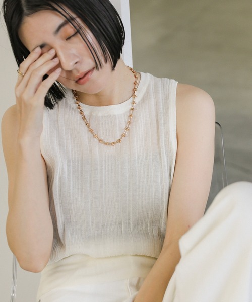 select MOCA（セレクトモカ）の「サークルゲージリングネックレス（ネックレス・レディース・シルバー/ゴールド・FREE）」の9枚目の写真