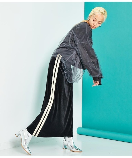 Settimissimo（セッティミッシモ）の「裏毛 チュールレイヤード ギャザーデザイン プルオーバー（スウェット・レディース・イエロー×グリーン/スミクロ・FREE）」の12枚目の写真