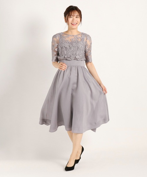 STRAWBERRY-FIELDS(ストロベリーフィールズ)の「ワンピース(ドレス・レディース・ブラック/グレー/ベージュ・2/1)」の2枚目の写真