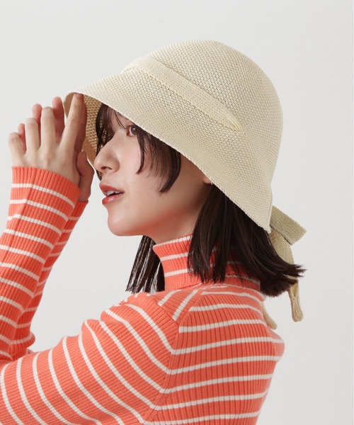 N.(N. Natural Beauty Basic)(エヌエヌナチュラルビューティーベーシック)の「◆バックリボンバケハ(ハット・レディース・ブラック/アイボリー・フリ-)」の4枚目の写真