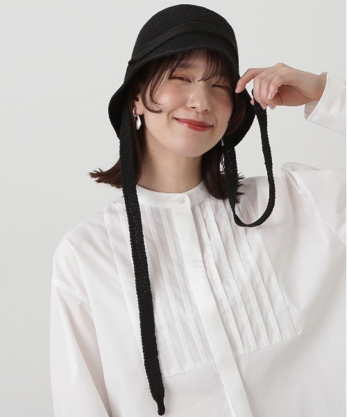 N.(N. Natural Beauty Basic)(エヌエヌナチュラルビューティーベーシック)の「◆バックリボンバケハ(ハット・レディース・ブラック/アイボリー・フリ-)」の6枚目の写真