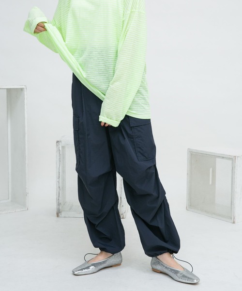 KBF（ケイビーエフ）の「ルーズカーゴパンツ（その他パンツ・レディース・シルバー/ネイビー/ホワイト・ONE）」の10枚目の写真
