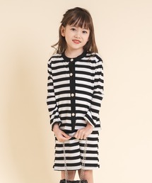 URBAN CHERRY（アーバンチェリー）の「ボーダーリブカーディガン＋タイトキャミワンピース（ワンピース・キッズ）」