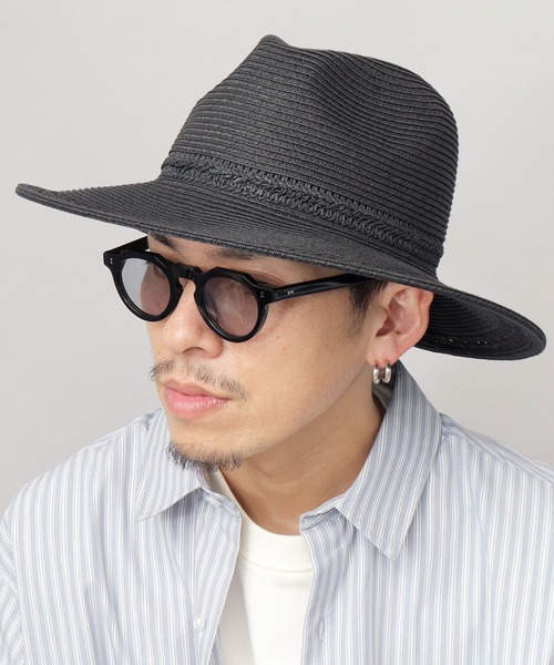 Basiquenti（ベーシックエンティ）の「Airway（通気性） ロングブリム ペーパー 中折れハット（ハット・メンズ・ナチュラル/ブラック/ベージュ/ホワイト・FREE）」の8枚目の写真