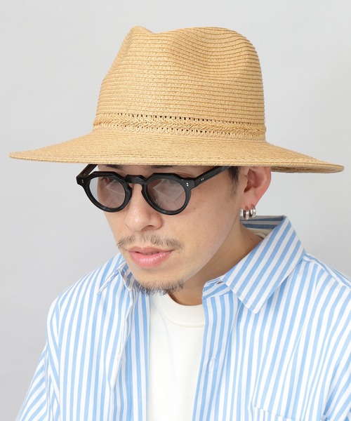 Basiquenti（ベーシックエンティ）の「Airway（通気性） ロングブリム ペーパー 中折れハット（ハット・メンズ・ナチュラル/ブラック/ベージュ/ホワイト・FREE）」の9枚目の写真