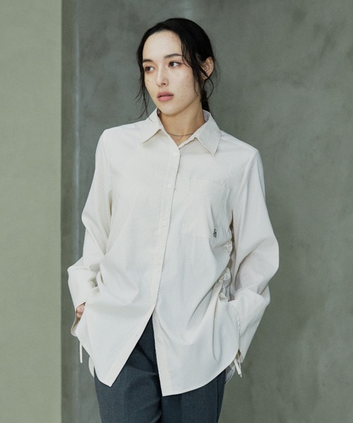 ブラウス シャツ 「Formeque」ワイドスリーブシャーリングシャツ レディース Formeque】ワイドスリーブシャーリングシャツ（シャツ/ブラウス