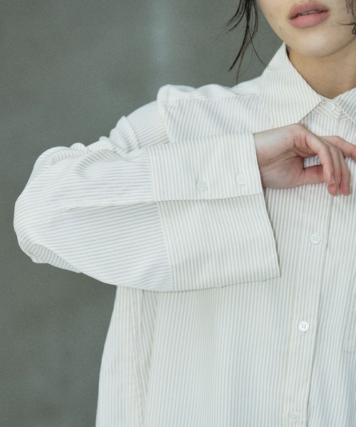 ブラウス シャツ 「Formeque」ワイドスリーブシャーリングシャツ レディース Formeque ブラウス シャツ 「Formeque」ワイドスリーブ
