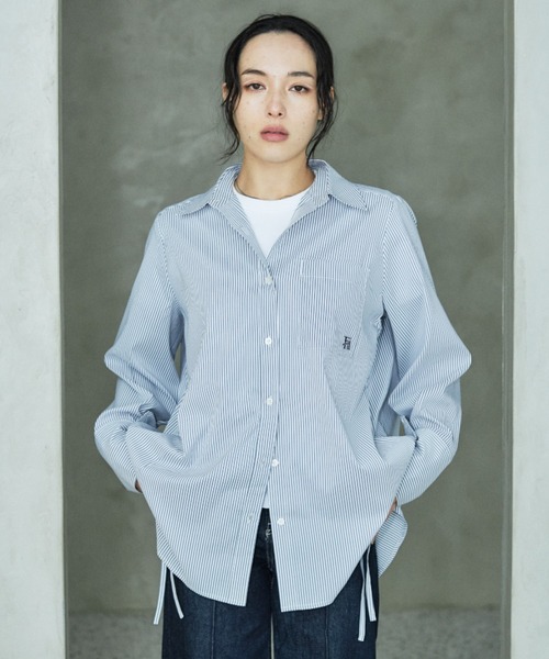 Formeque（フォルミーク）の「【Formeque】ワイドスリーブシャーリングシャツ（シャツ/ブラウス・レディース・ライトベージュ/グレー・FREE）」の16枚目の写真