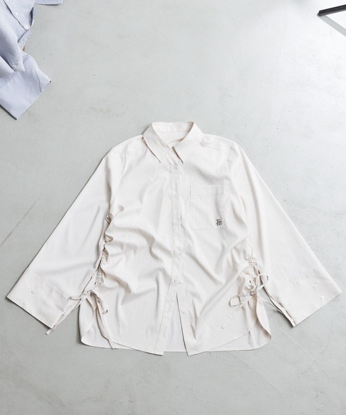 ブラウス シャツ 「Formeque」ワイドスリーブシャーリングシャツ レディース Formeque】ワイドスリーブシャーリングシャツ（シャツ/ブラウス