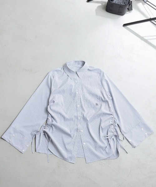 ブラウス シャツ 「Formeque」ワイドスリーブシャーリングシャツ レディース Formeque】ワイドスリーブシャーリングシャツ（シャツ/ブラウス