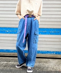 DOUBLE NAME | ストライプデニムテーパードパンツ/ユニセックス(デニムパンツ)