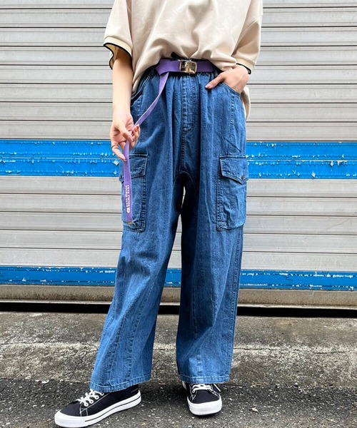 DOUBLE NAME（ダブルネーム）の「ストライプデニムテーパードパンツ