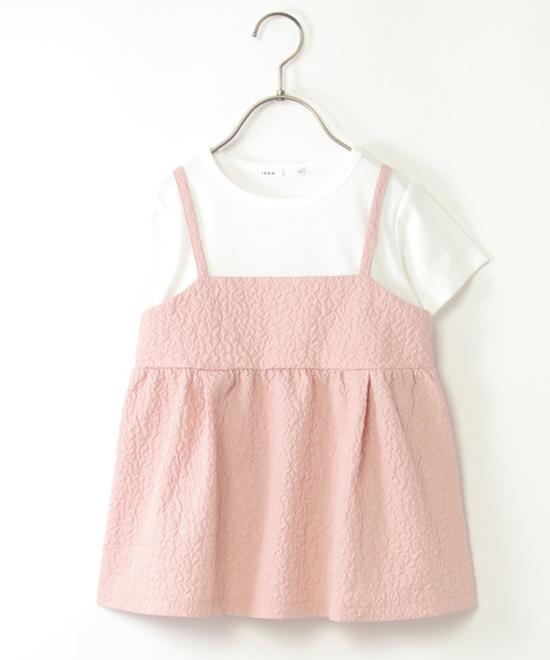 ikka（イッカ）の「フクレジャガードキャミドッキングプルオーバー（120~160cm）（Tシャツ/カットソー・キッズ・ブラック/ベージュ/ネイビー/ピンク/ミント/サックスブルー・120/130/140/150/160）」の6枚目の写真