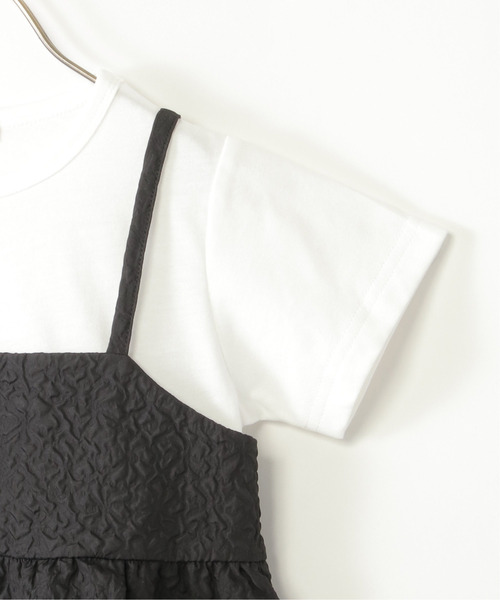 ikka（イッカ）の「フクレジャガードキャミドッキングプルオーバー（120~160cm）（Tシャツ/カットソー・キッズ・ブラック/ベージュ/ネイビー/ピンク/ミント/サックスブルー・120/130/140/150/160）」の21枚目の写真