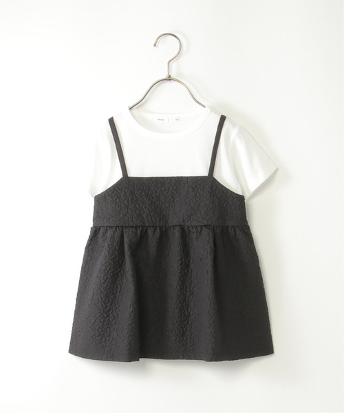 ikka（イッカ）の「フクレジャガードキャミドッキングプルオーバー（120~160cm）（Tシャツ/カットソー・キッズ・ブラック/ベージュ/ネイビー/ピンク/ミント/サックスブルー・120/130/140/150/160）」の14枚目の写真