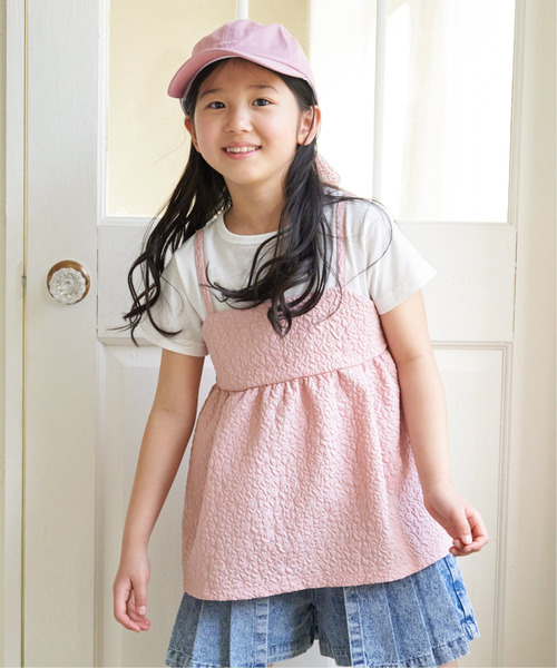 ikka（イッカ）の「フクレジャガードキャミドッキングプルオーバー（120~160cm）（Tシャツ/カットソー・キッズ・ブラック/ベージュ/ネイビー/ピンク/ミント/サックスブルー・120/130/140/150/160）」の15枚目の写真