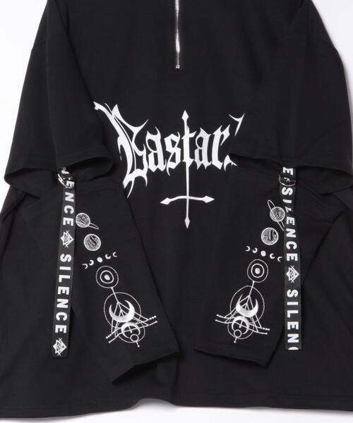 Revo.（レボ）の「袖取り外し 2way ハーフジップ ポンチ プルオーバー（Tシャツ/カットソー・レディース・ホワイト/ブラック/サックスブルー/ホワイト×ブラック/ブラック×ホワイト・M/L）」の7枚目の写真