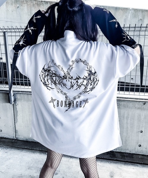 Revo.（レボ）の「袖取り外し 2way ハーフジップ ポンチ プルオーバー（Tシャツ/カットソー・レディース・ホワイト/ブラック/サックスブルー/ホワイト×ブラック/ブラック×ホワイト・M/L）」の2枚目の写真