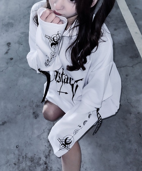 Revo.（レボ）の「袖取り外し 2way ハーフジップ ポンチ プルオーバー（Tシャツ/カットソー・レディース・ホワイト/ブラック/サックスブルー/ホワイト×ブラック/ブラック×ホワイト・M/L）」の13枚目の写真