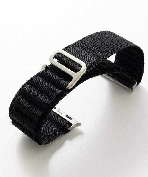 emonique（エモニーク）の「ナイロン製 Apple Watch バンド スマートウォッチバンド【38/40/41/42/44/45/49mm対応】（デジタル腕時計・メンズ・ブラック/オフホワイト/オレンジ/アーミー・42/38）」の6枚目の写真