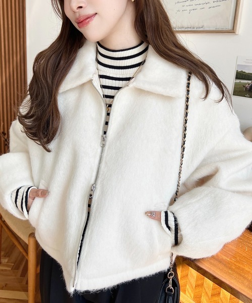 moment+（モーメントプラス）の「Wファスナーボリュームスリーブ