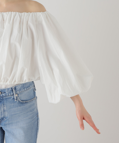 Noble（ノーブル）の「タイプライターオフショルバルーンブラウス（シャツ/ブラウス・レディース・ホワイト・FREE）」の11枚目の写真