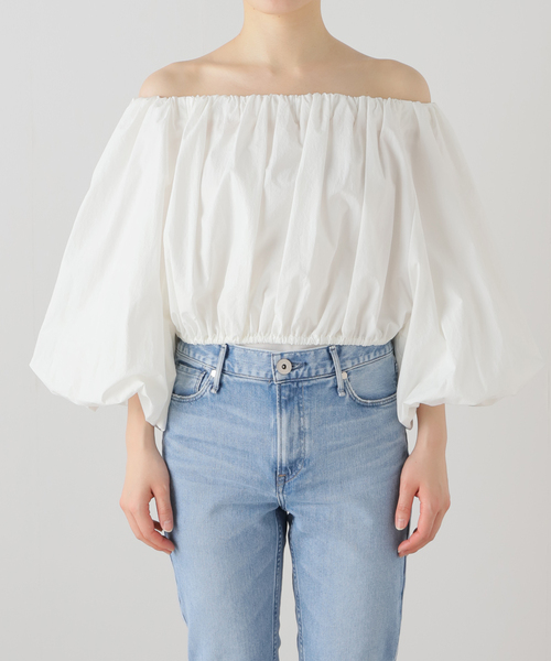 Noble（ノーブル）の「タイプライターオフショルバルーンブラウス（シャツ/ブラウス・レディース・ホワイト・FREE）」の15枚目の写真