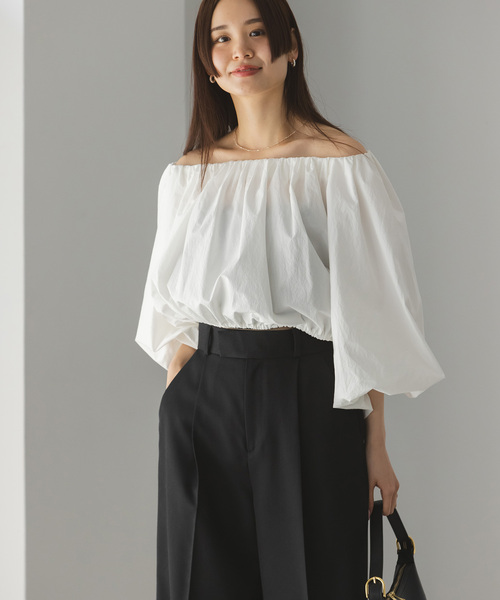 Noble（ノーブル）の「タイプライターオフショルバルーンブラウス（シャツ/ブラウス・レディース・ホワイト・FREE）」の17枚目の写真