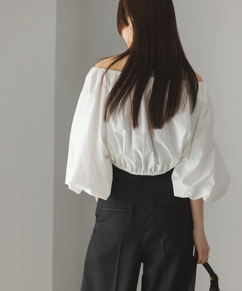 Noble（ノーブル）の「タイプライターオフショルバルーンブラウス（シャツ/ブラウス・レディース・ホワイト・FREE）」の19枚目の写真