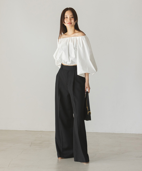 Noble（ノーブル）の「タイプライターオフショルバルーンブラウス（シャツ/ブラウス・レディース・ホワイト・FREE）」の20枚目の写真