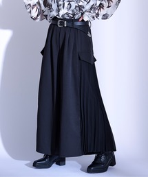 Ellno Loset | サイドシアープリーツワイドパンツ(その他パンツ)