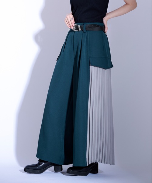 Ellno Loset（エルノロゼット）の「サイドシアープリーツワイドパンツ（その他パンツ・メンズ・ブラック/グリーン系その他・X-SMALL/MEDIUM/LARGE/SMALL）」の11枚目の写真