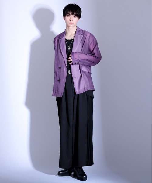 Ellno Loset（エルノロゼット）の「サイドシアープリーツワイドパンツ（その他パンツ・メンズ・ブラック/グリーン系その他・X-SMALL/MEDIUM/LARGE/SMALL）」の15枚目の写真