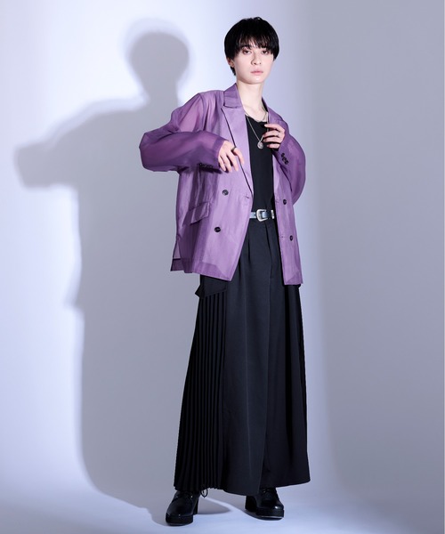 Ellno Loset（エルノロゼット）の「サイドシアープリーツワイドパンツ（その他パンツ・メンズ・ブラック/グリーン系その他・X-SMALL/MEDIUM/LARGE/SMALL）」の14枚目の写真