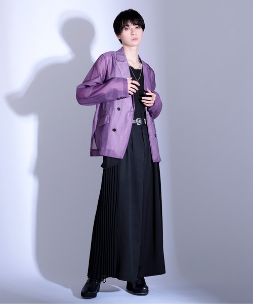 Ellno Loset（エルノロゼット）の「サイドシアープリーツワイドパンツ（その他パンツ・メンズ・ブラック/グリーン系その他・X-SMALL/MEDIUM/LARGE/SMALL）」の13枚目の写真