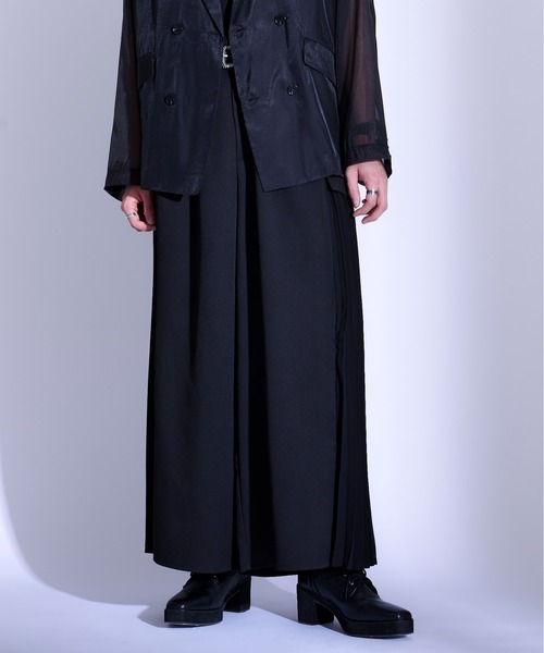 Ellno Loset（エルノロゼット）の「サイドシアープリーツワイドパンツ（その他パンツ・メンズ・ブラック/グリーン系その他・X-SMALL/MEDIUM/LARGE/SMALL）」の18枚目の写真