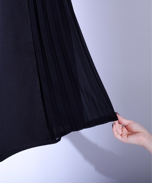 Ellno Loset（エルノロゼット）の「サイドシアープリーツワイドパンツ（その他パンツ・メンズ・ブラック/グリーン系その他・X-SMALL/MEDIUM/LARGE/SMALL）」の3枚目の写真