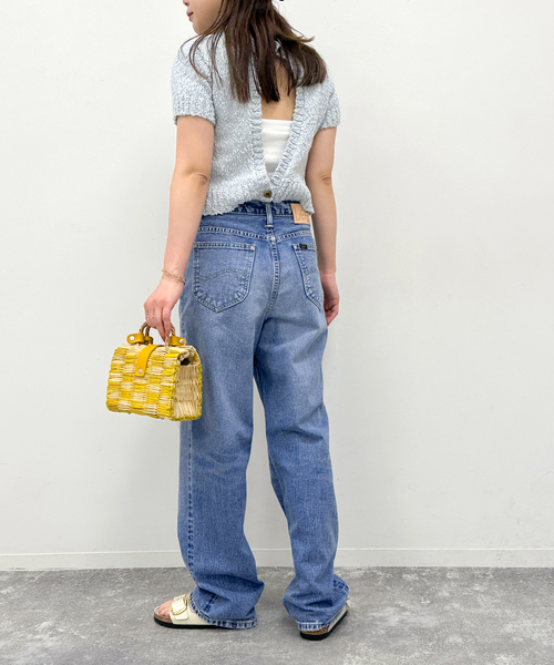 U by SPICK&SPAN(ユーバイスピックアンドスパン)の「コンパクトバックオープンニット(ニット/セーター・レディース・サックスブルー/ブラック/ホワイト・FREE)」の7枚目の写真