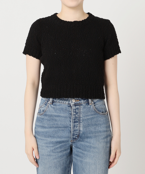 U by SPICK&SPAN(ユーバイスピックアンドスパン)の「コンパクトバックオープンニット(ニット/セーター・レディース・サックスブルー/ブラック/ホワイト・FREE)」の16枚目の写真