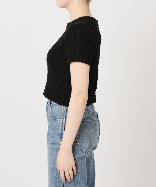 U by SPICK&SPAN(ユーバイスピックアンドスパン)の「コンパクトバックオープンニット(ニット/セーター・レディース・サックスブルー/ブラック/ホワイト・FREE)」の17枚目の写真